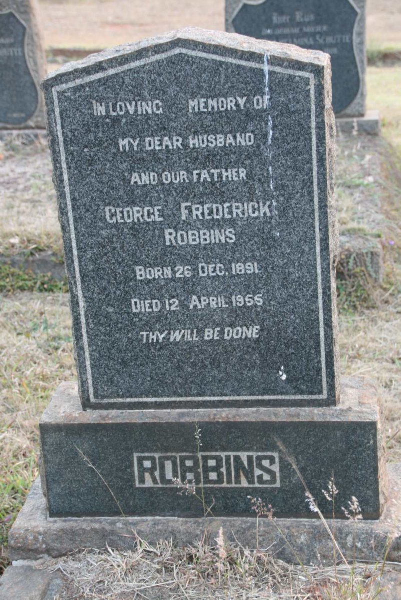 ROBBINS George Frederick 1891-1955