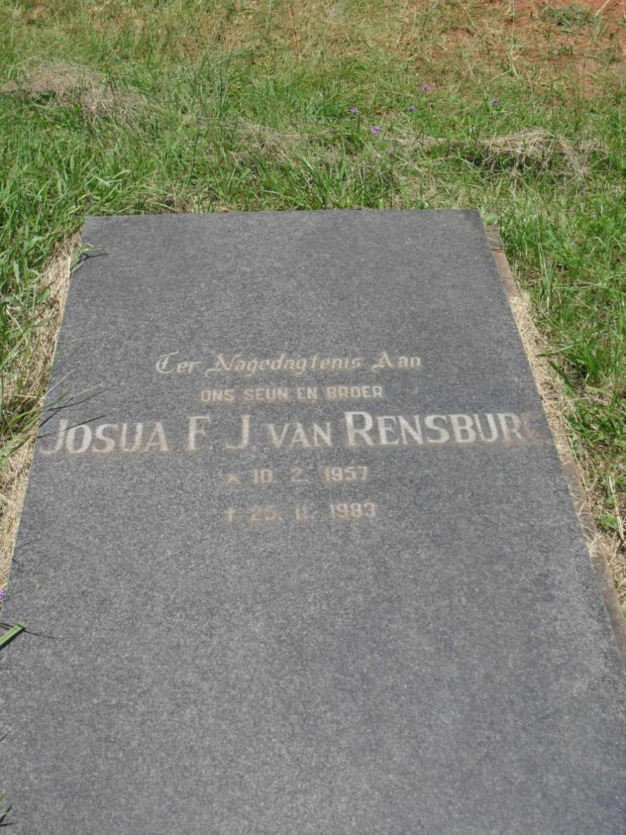 RENSBURG Josua F.J., van 1957-1983