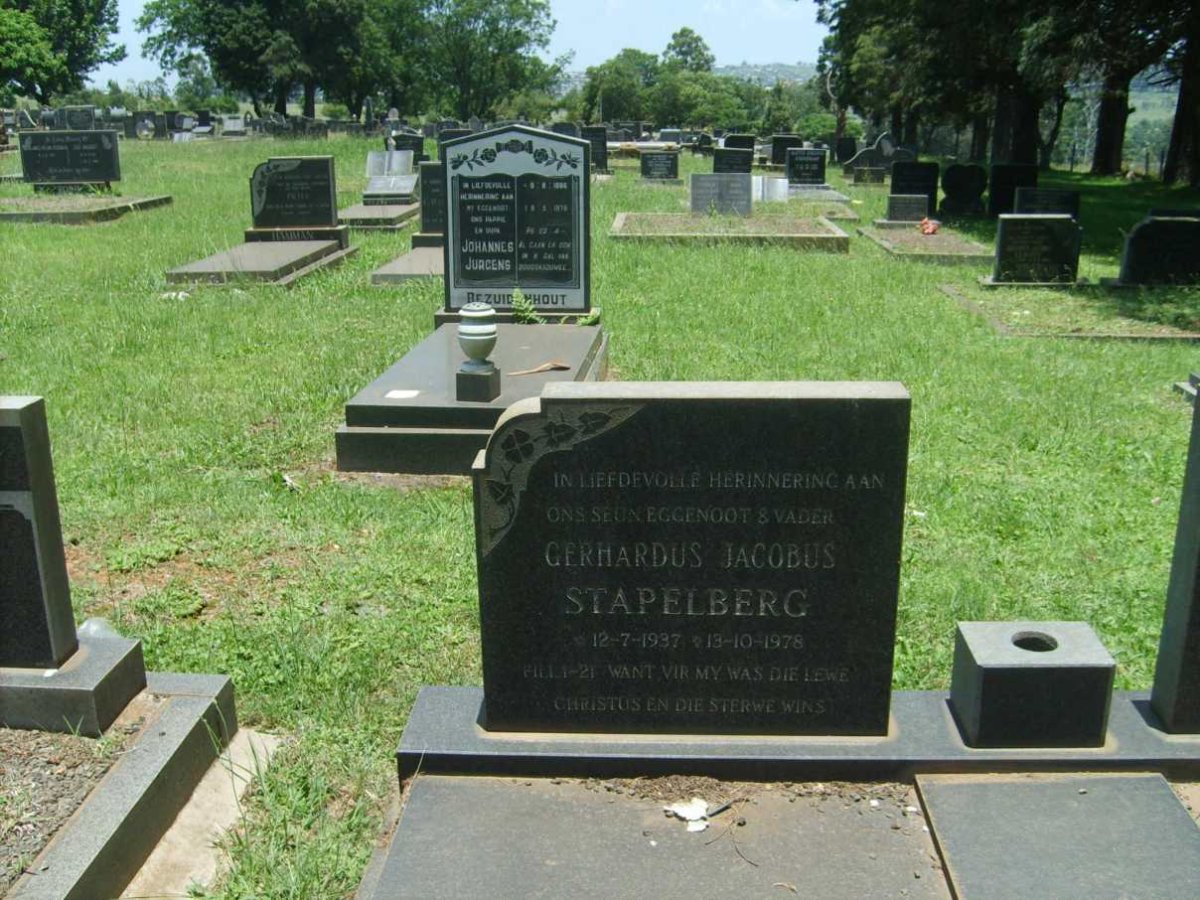 STAPELBERG Gerhardus Jacobus 1937-1978
