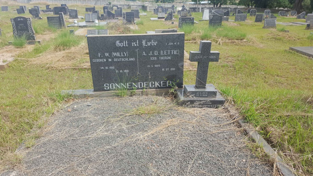 SONNENDECKER F.W. 1910-1981 &amp; A.J.D. THERON 1920-2011 :: SCHAEFER Bernard 1976-1991