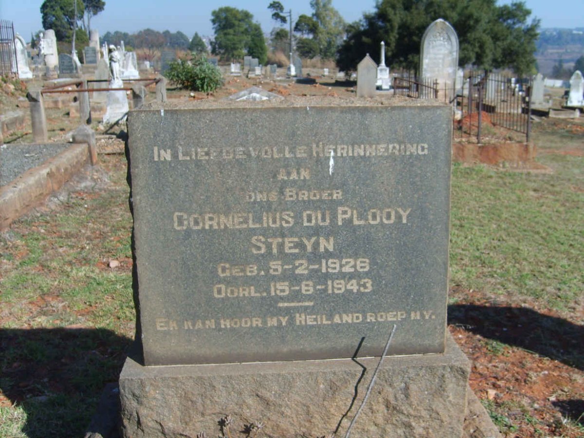 STEYN Cornelius du Plooy 1926-1943