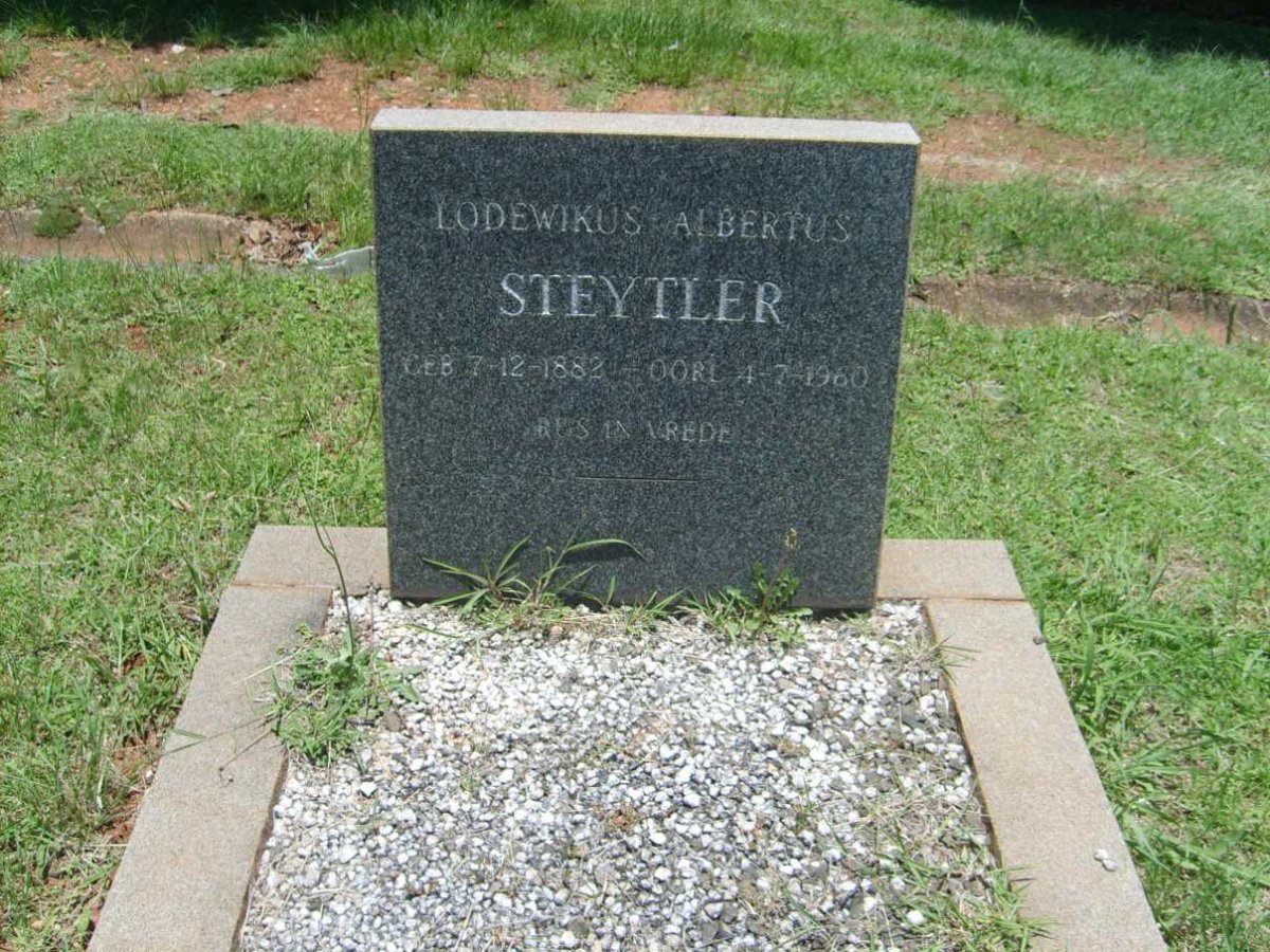 STEYTLER Lodewikus Albertus 1882-1960