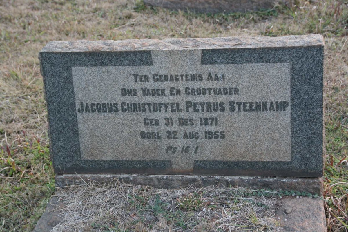 STEENKAMP Jacobus Christoffel Petrus 1871-1955