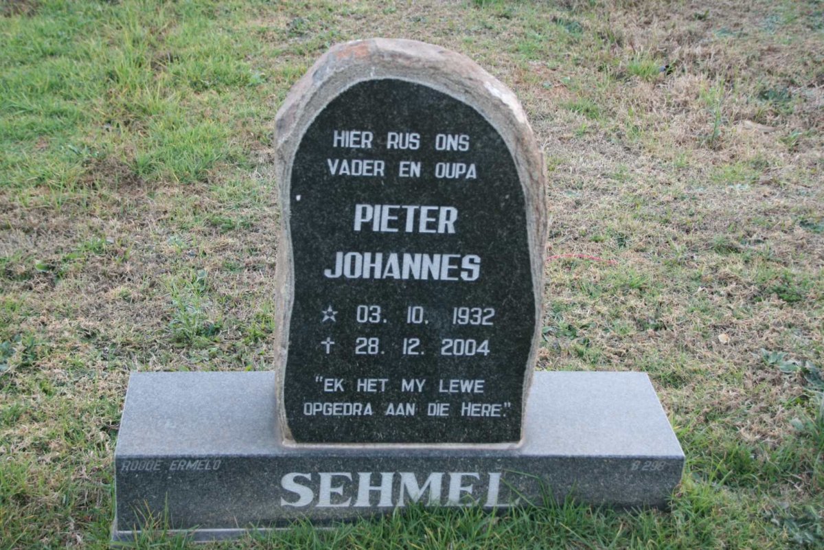 SEHMEL Pieter Johannes 1932-2004