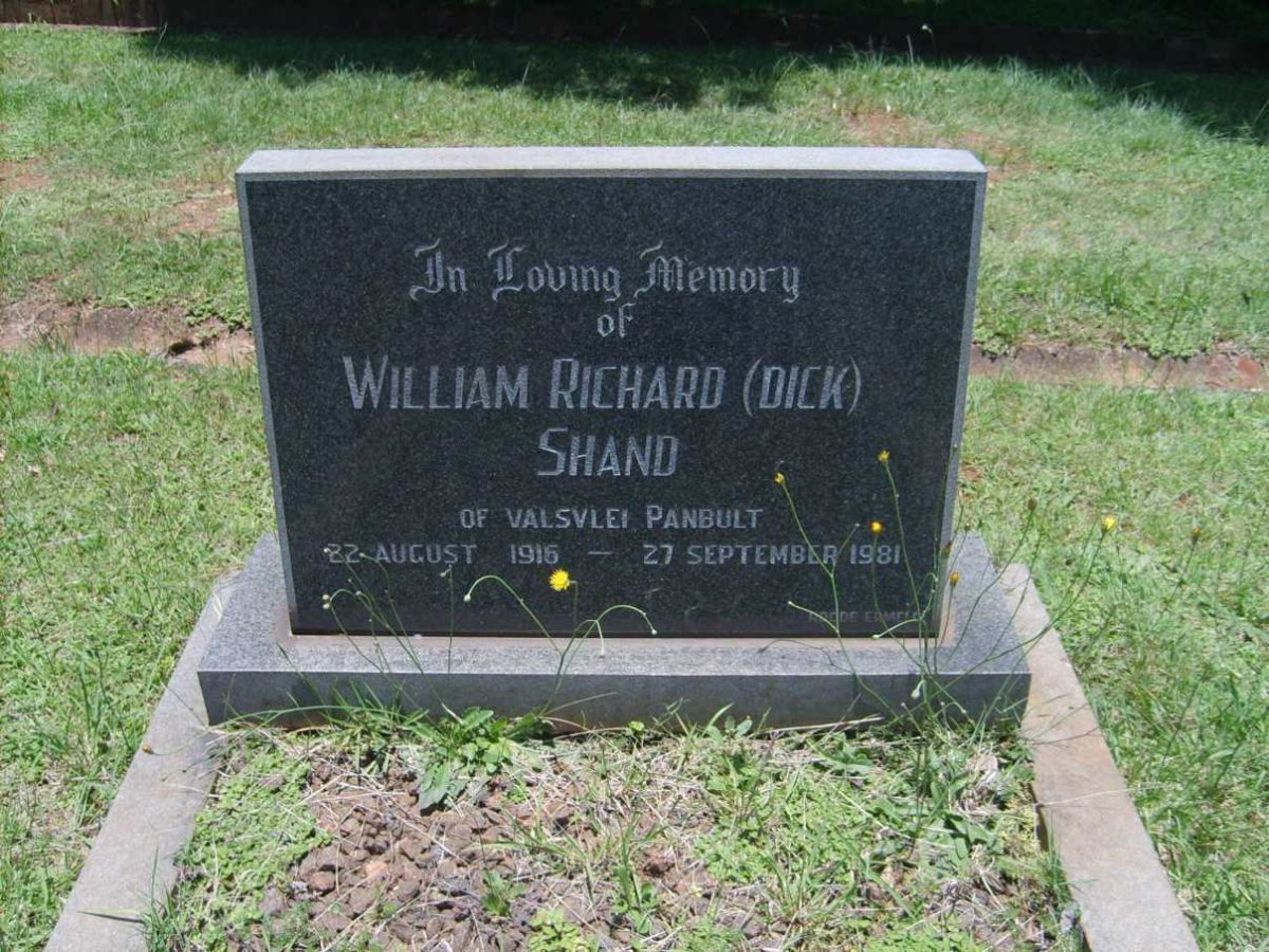 SHAND William Richard 1915-1981