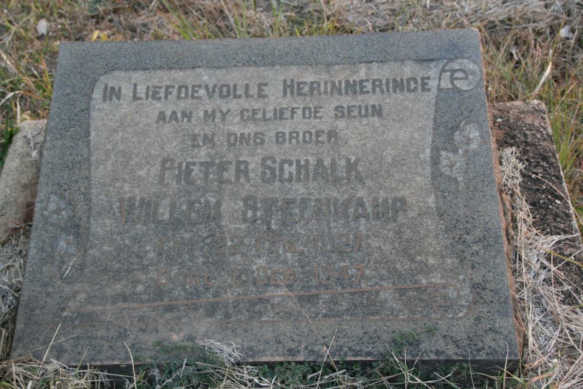STEENKAMP Pieter Schalk Willem 1927-1947