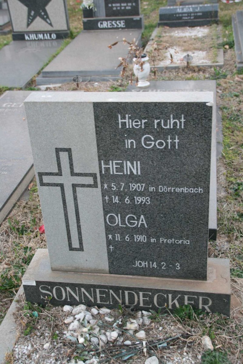 SONNENDECKER Heini 1907-1993 &amp; Olga 1910-