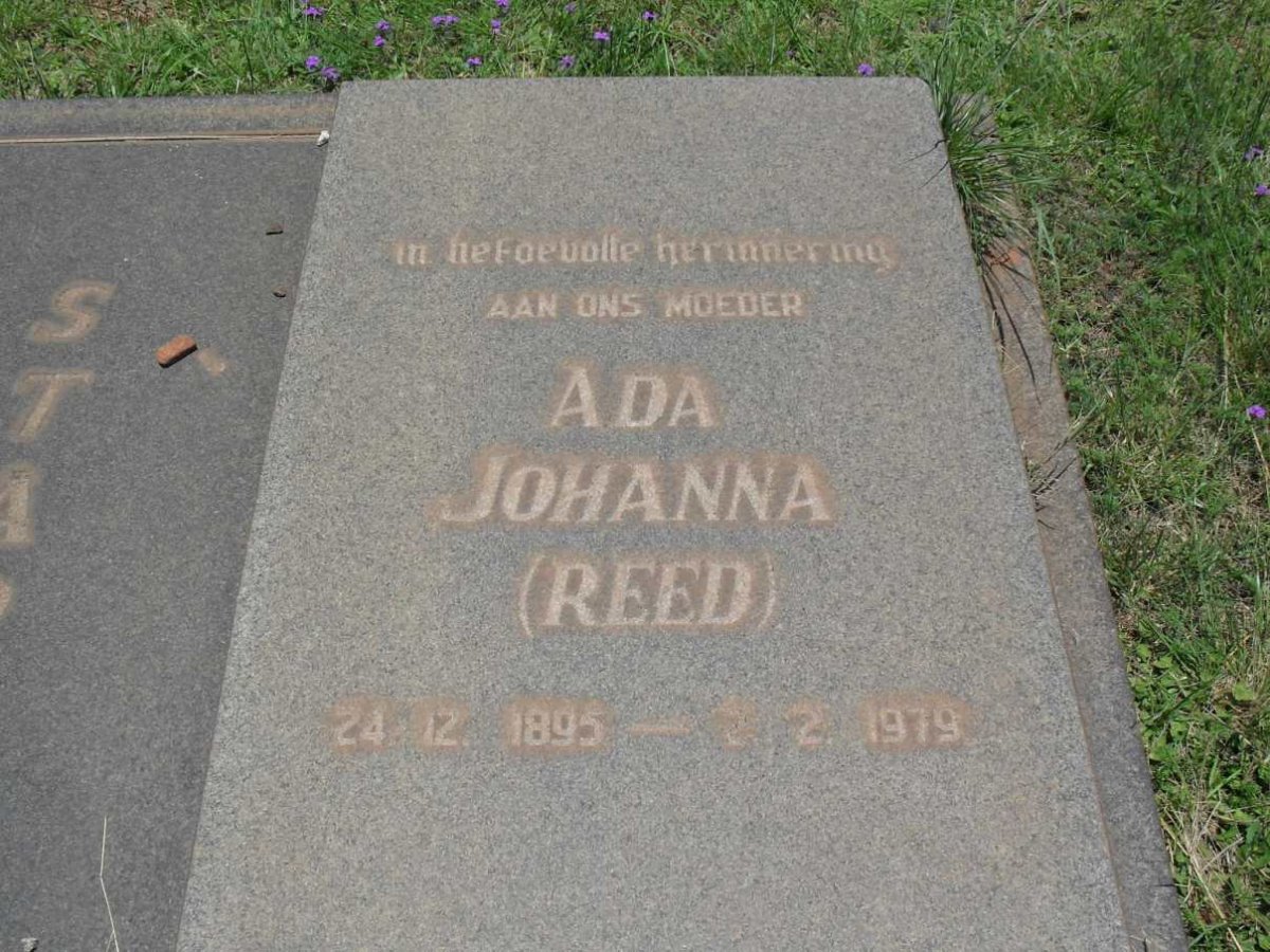 STAPELBERG Ada Johanna nee REED 1895-1979