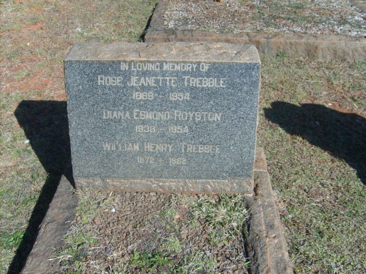TREBBLE William Henry 1872-1962 &amp; Rose Jeanette 1889-1954 :: ROYSTON Diana Esmond 1938-1954