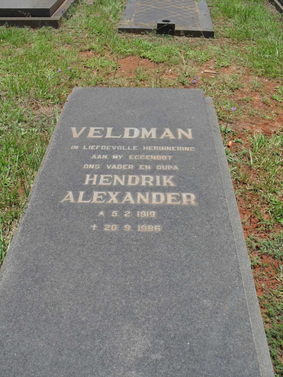 VELDMAN Hendrik Alexander 1919-1986