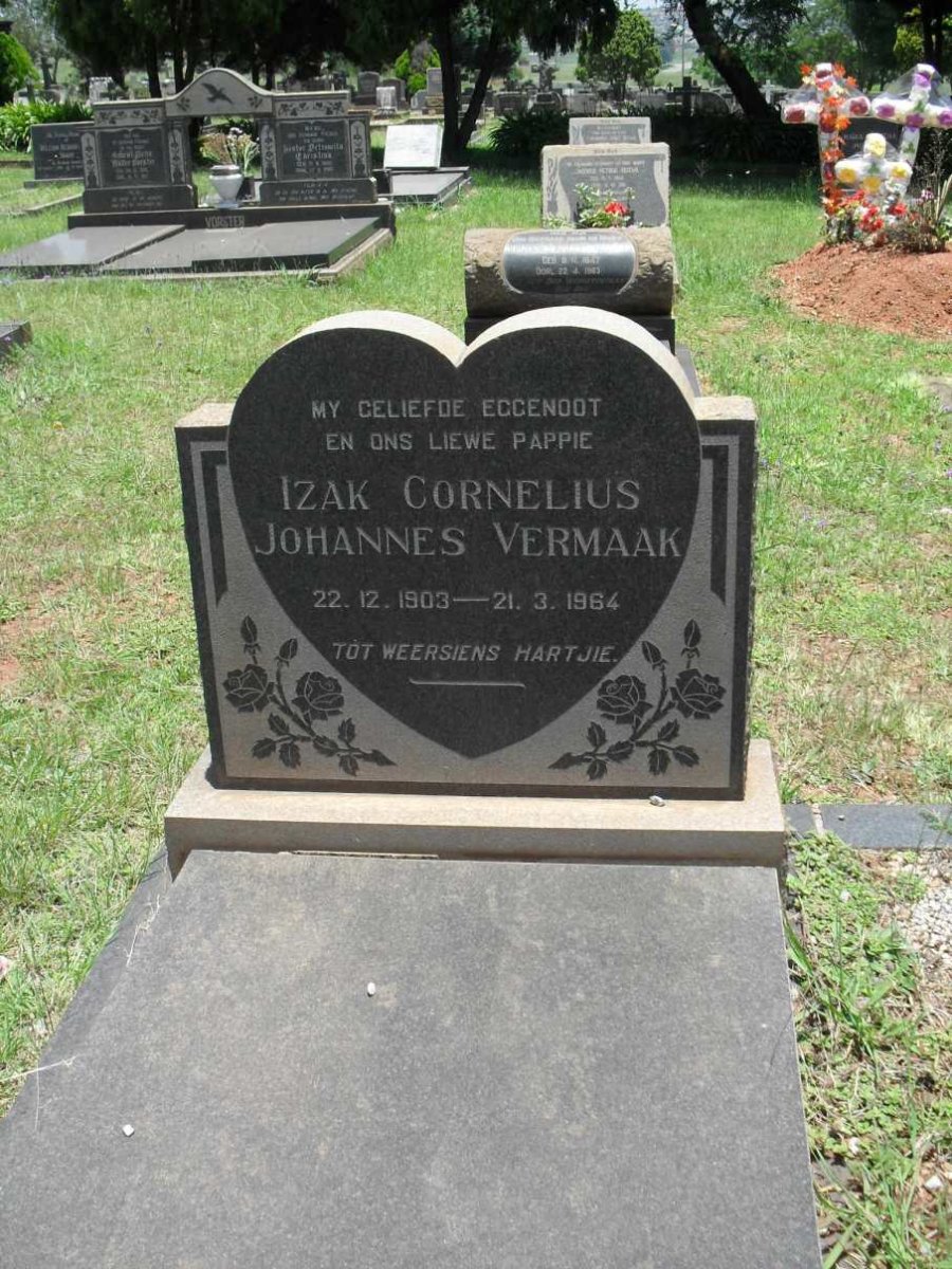 VERMAAK Izak Cornelius Johannes 1903-1964