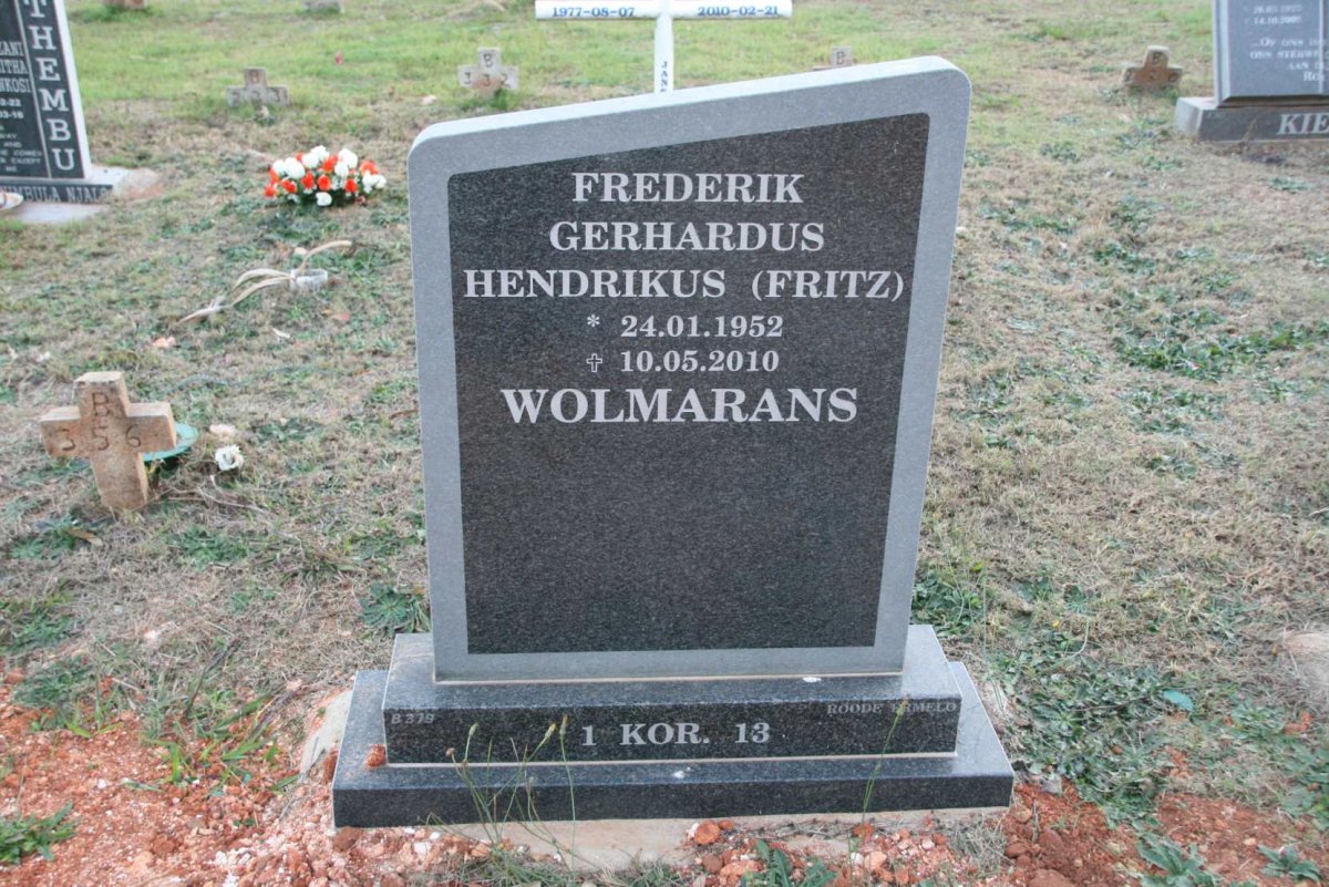 WOLMARANS Frederik Gerhardus Hendrikus 1952-2010