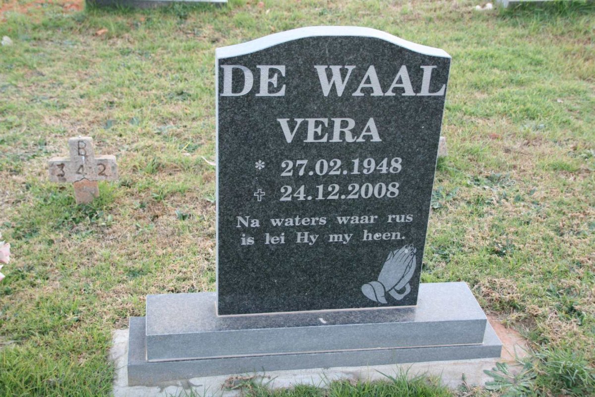 WAAL Vera, de 1948-2008