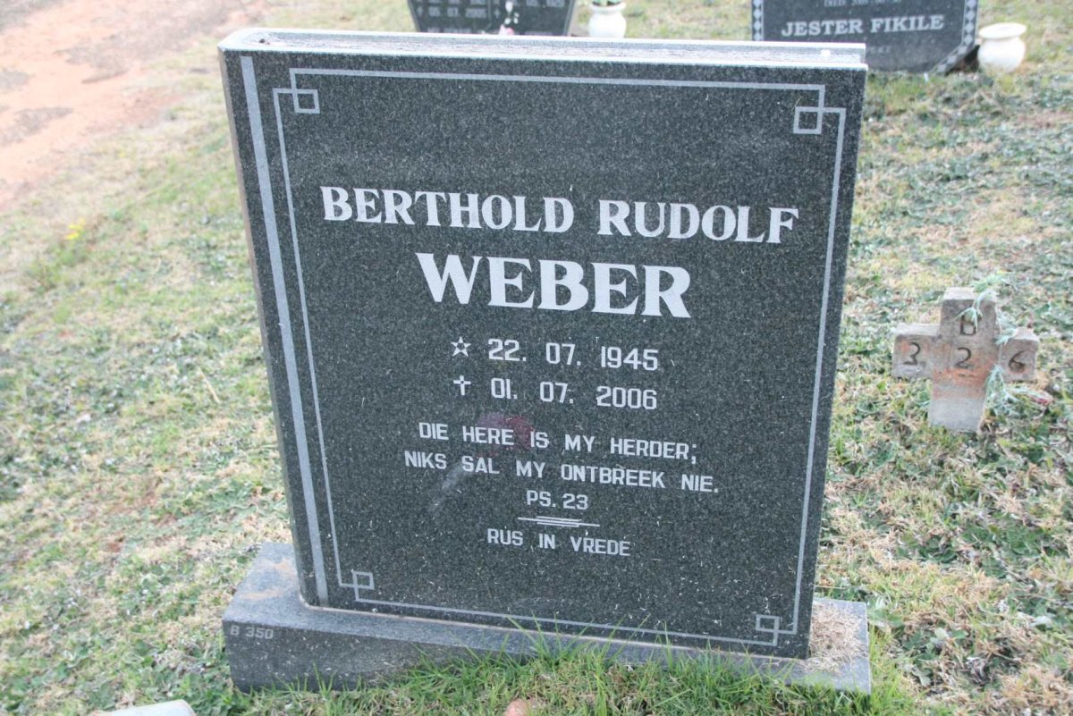 WEBER Berthold Rudolf 1945-2006
