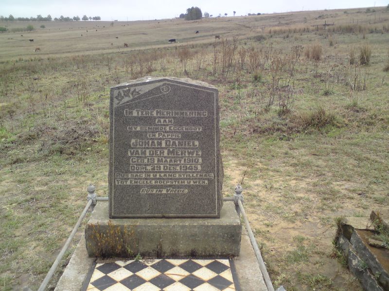 MERWE Johan Daniel, van der 1910-1945