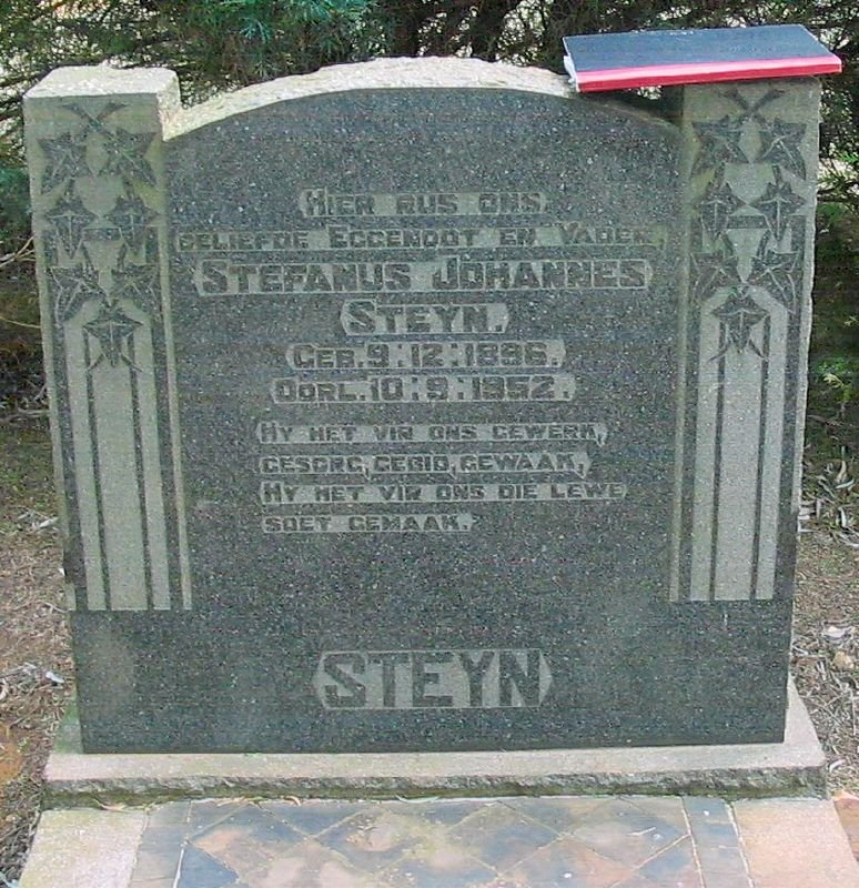 STEYN Stefanus Johannes 1896-1952