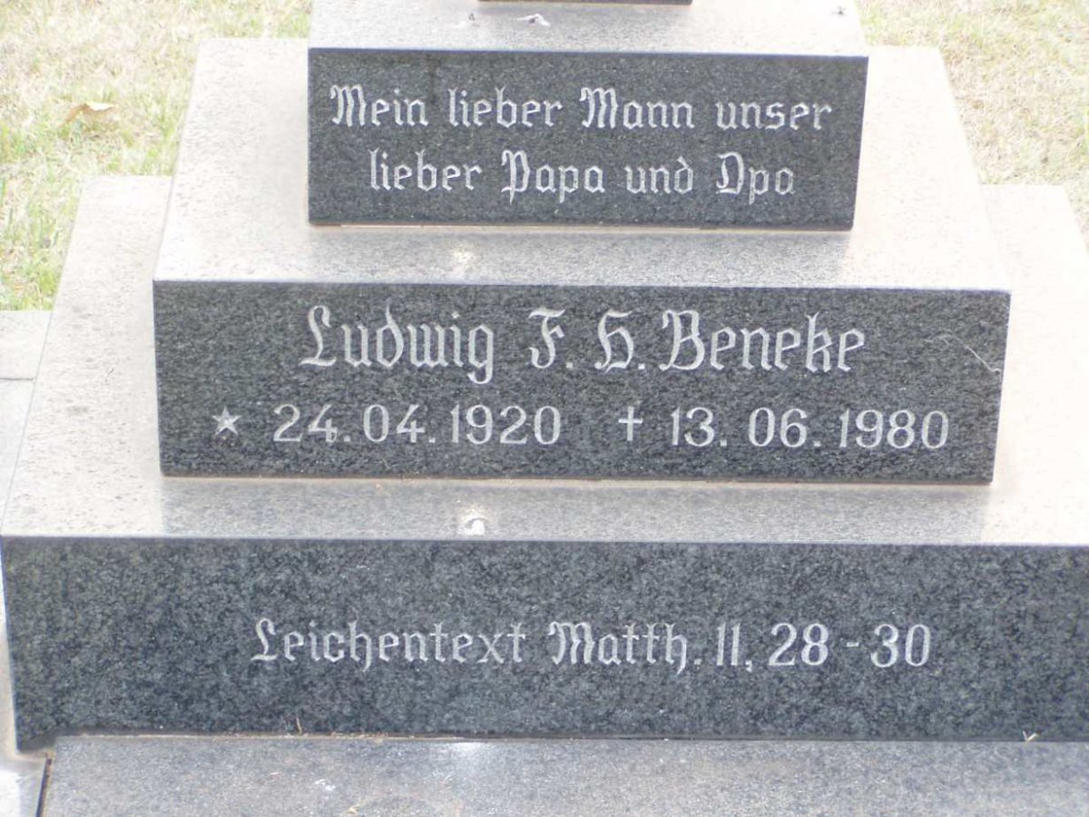 BENEKE Ludwig F.H. 1920-1980