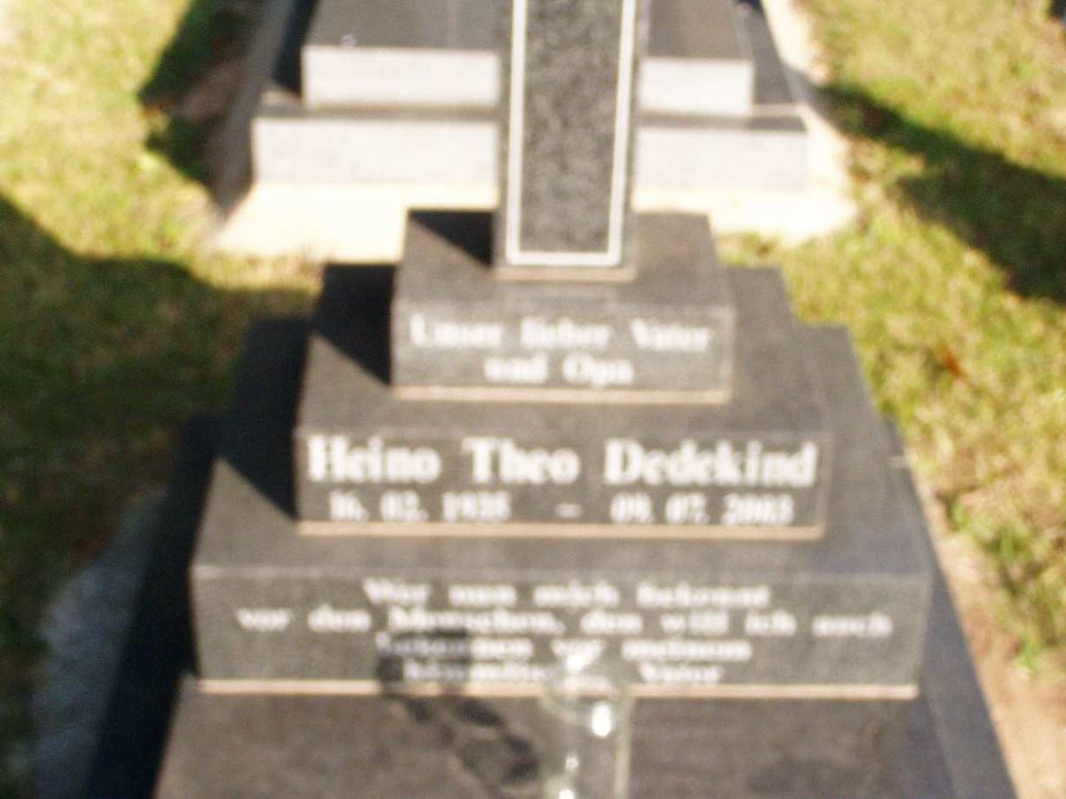 DEDEKIND Heino Theo 19??-20??