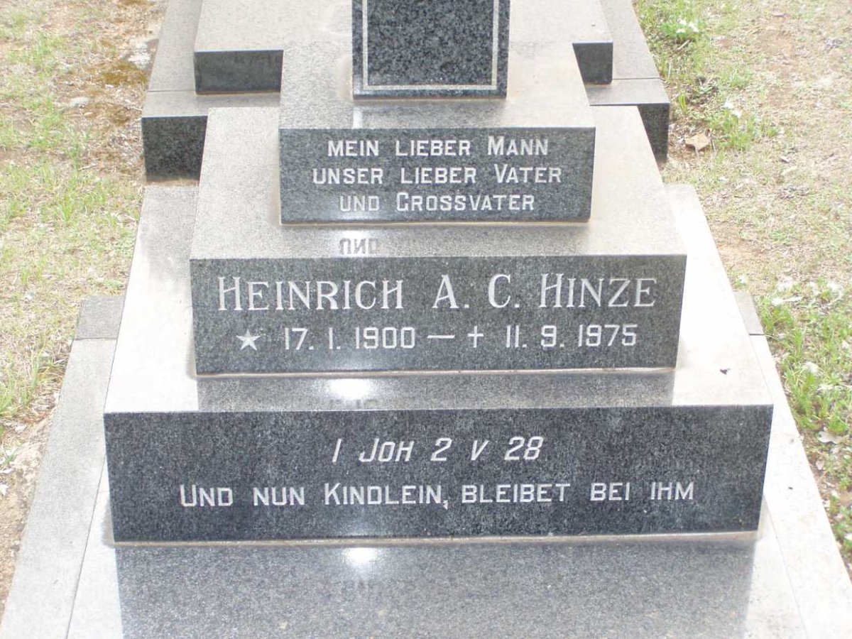 HINZE Heinrich A.C. 1900-1975