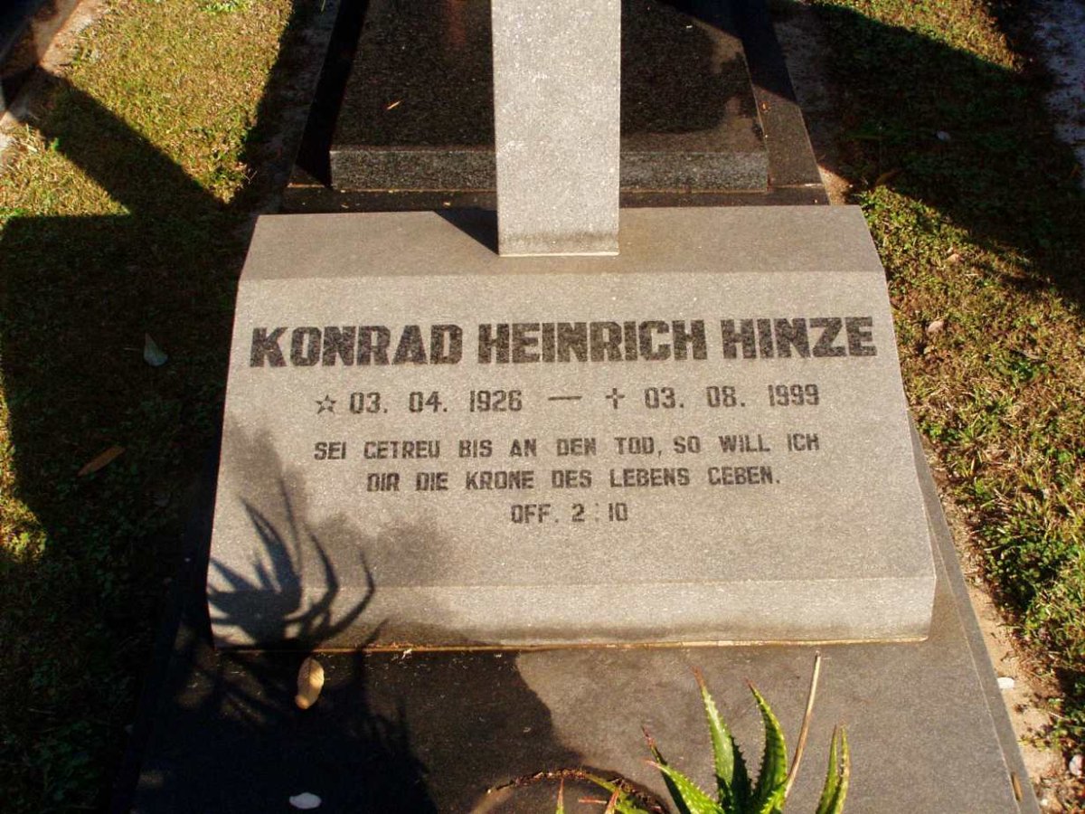 HINZE Konrad Heinrich 1926-1999