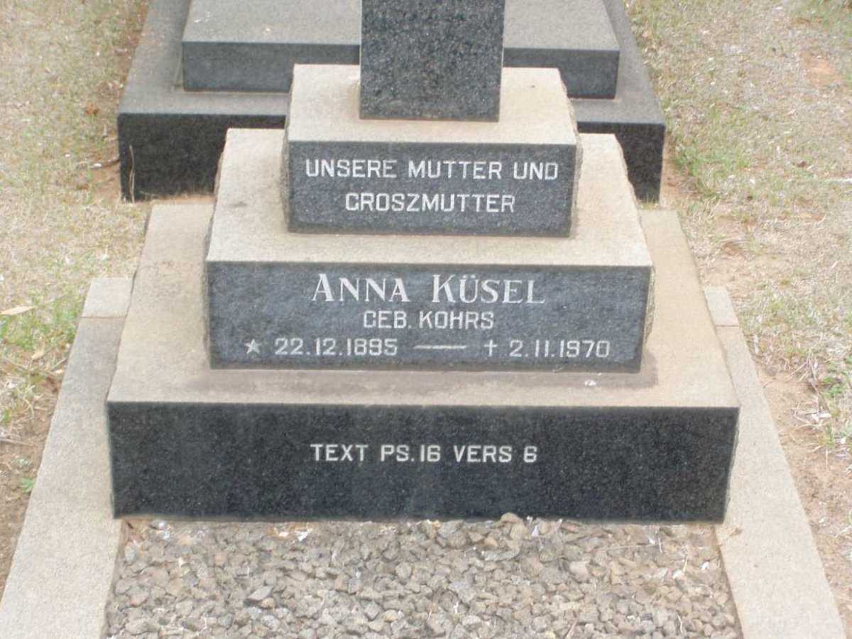 KUSEL S.M. Anna nee KOHRS 1895-1970