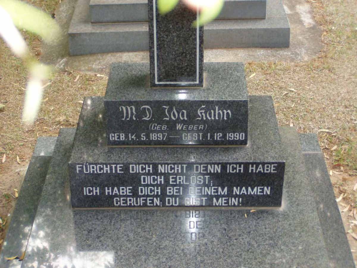 KUHN M.D. Ida nee WEBER 1897-1990