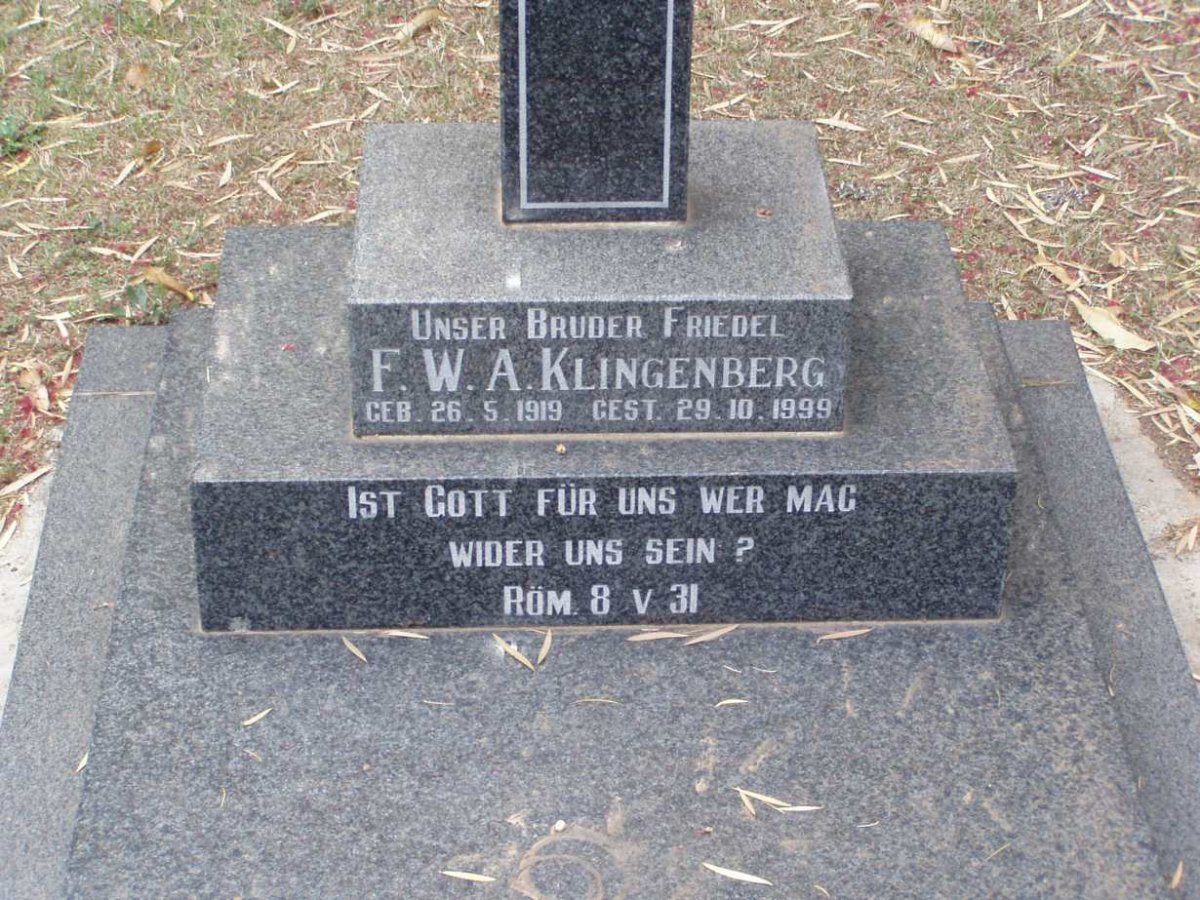 KLINGENBERG Friedrich W.A. 1919-1999