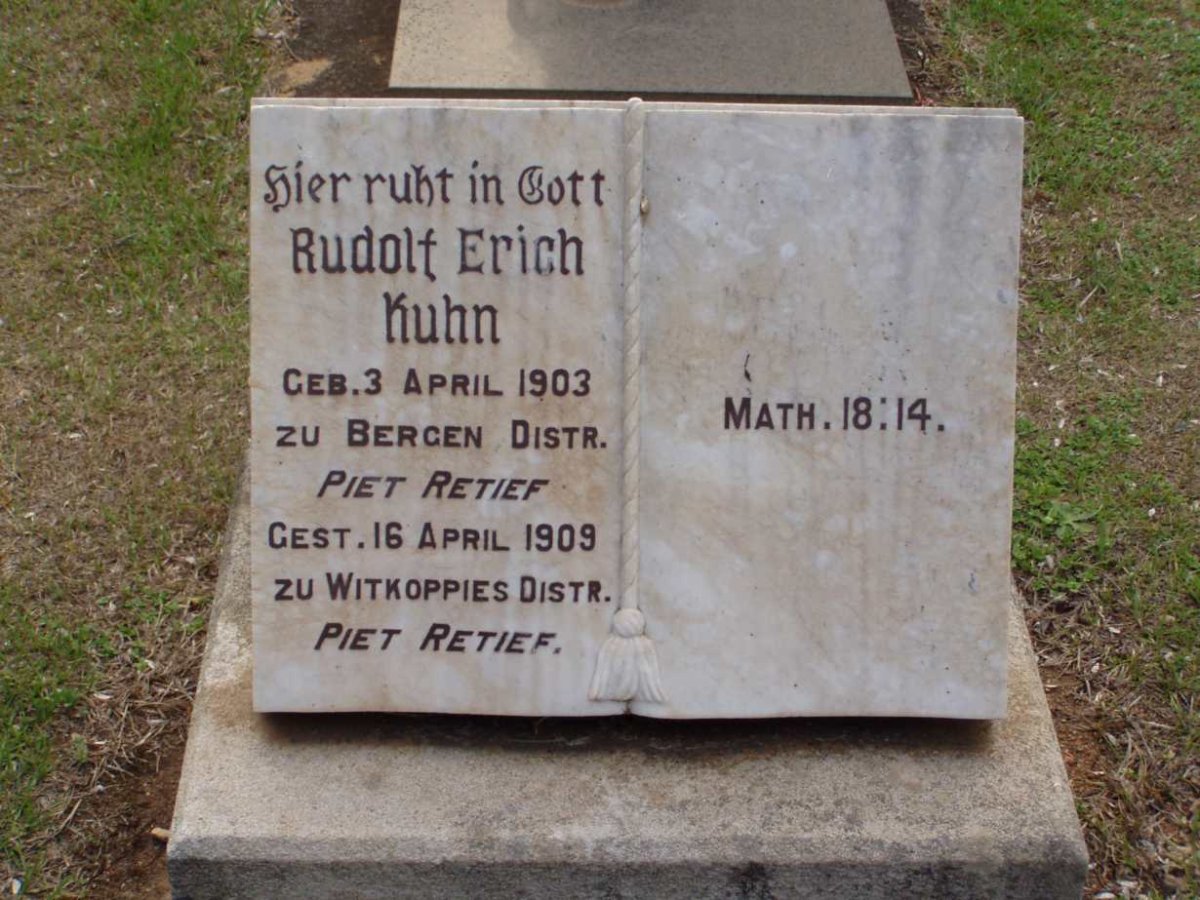 KUHN Rudolf Erich 1903-1909