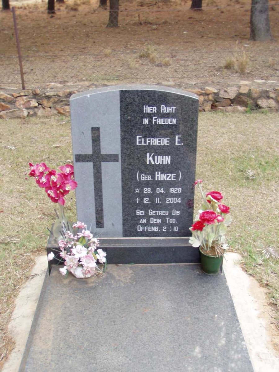 KUHN Elfriede E. nee HINZE 1928-2004