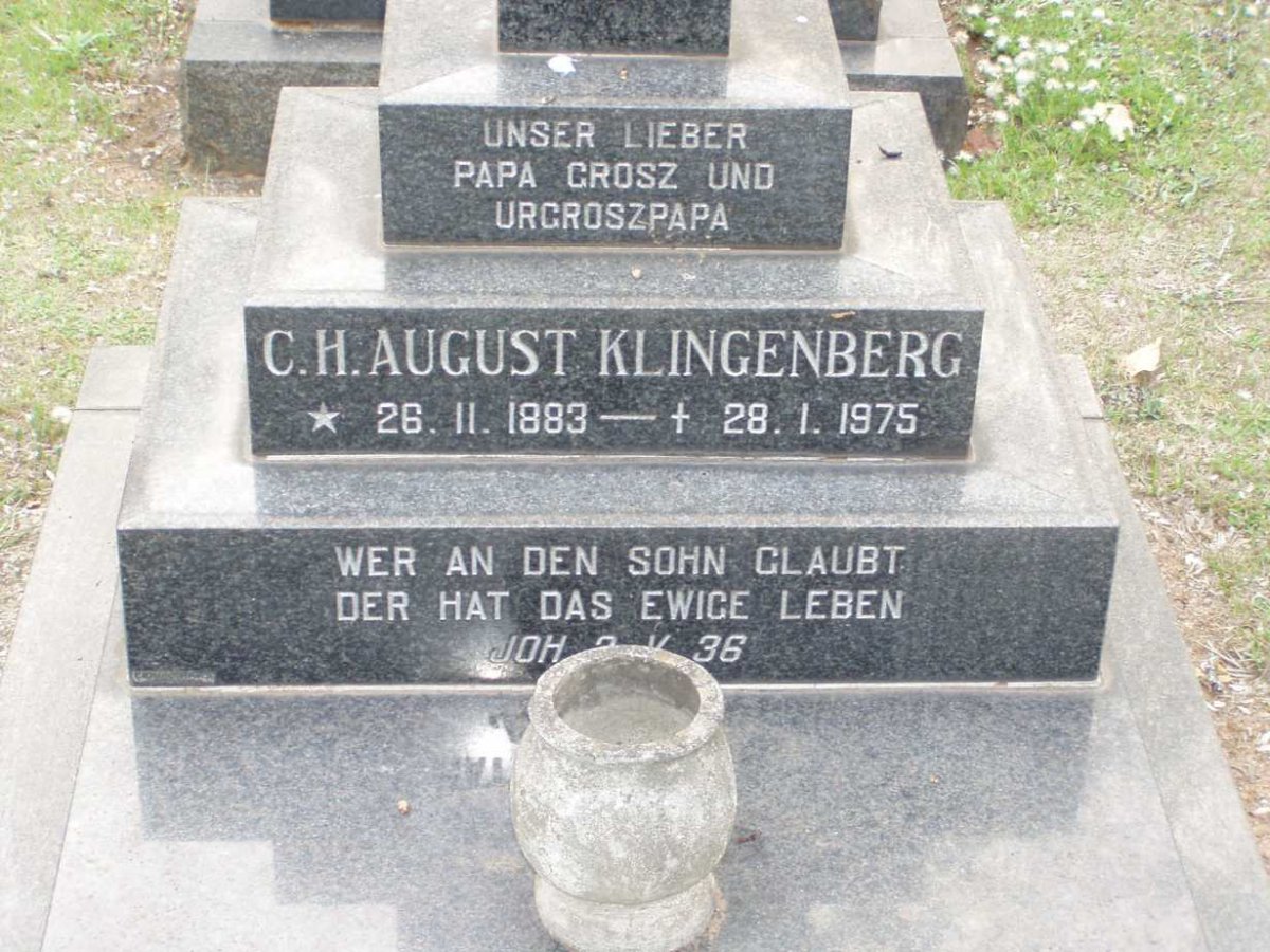 KLINGENBERG C.H. August 1883-1975