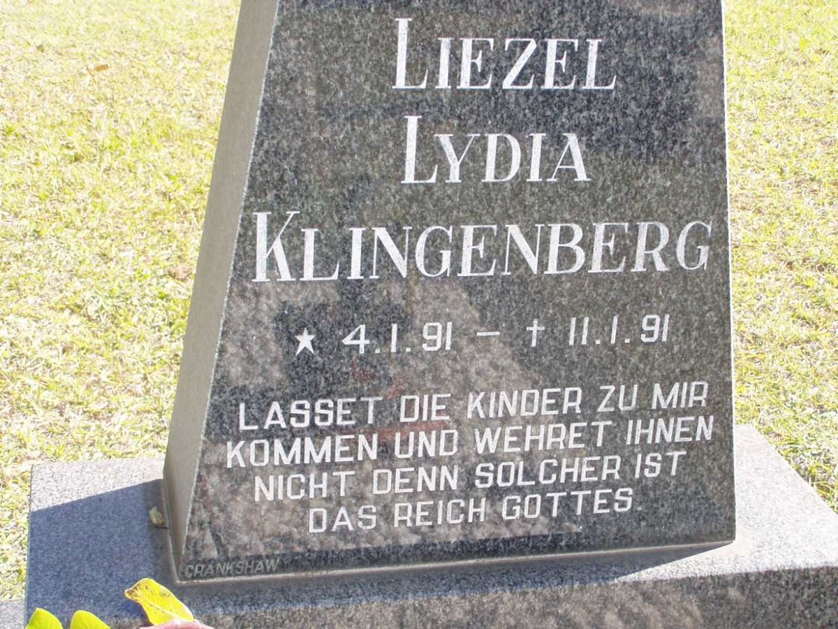 KLINGENBERG Liezel Lydia 1991-1991