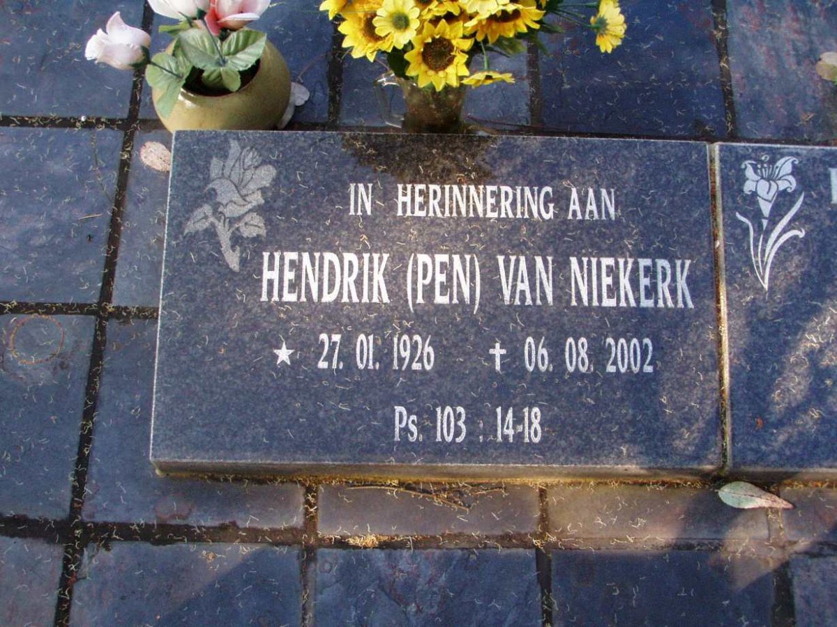 NIEKERK Hendrik F., van 1926-2002