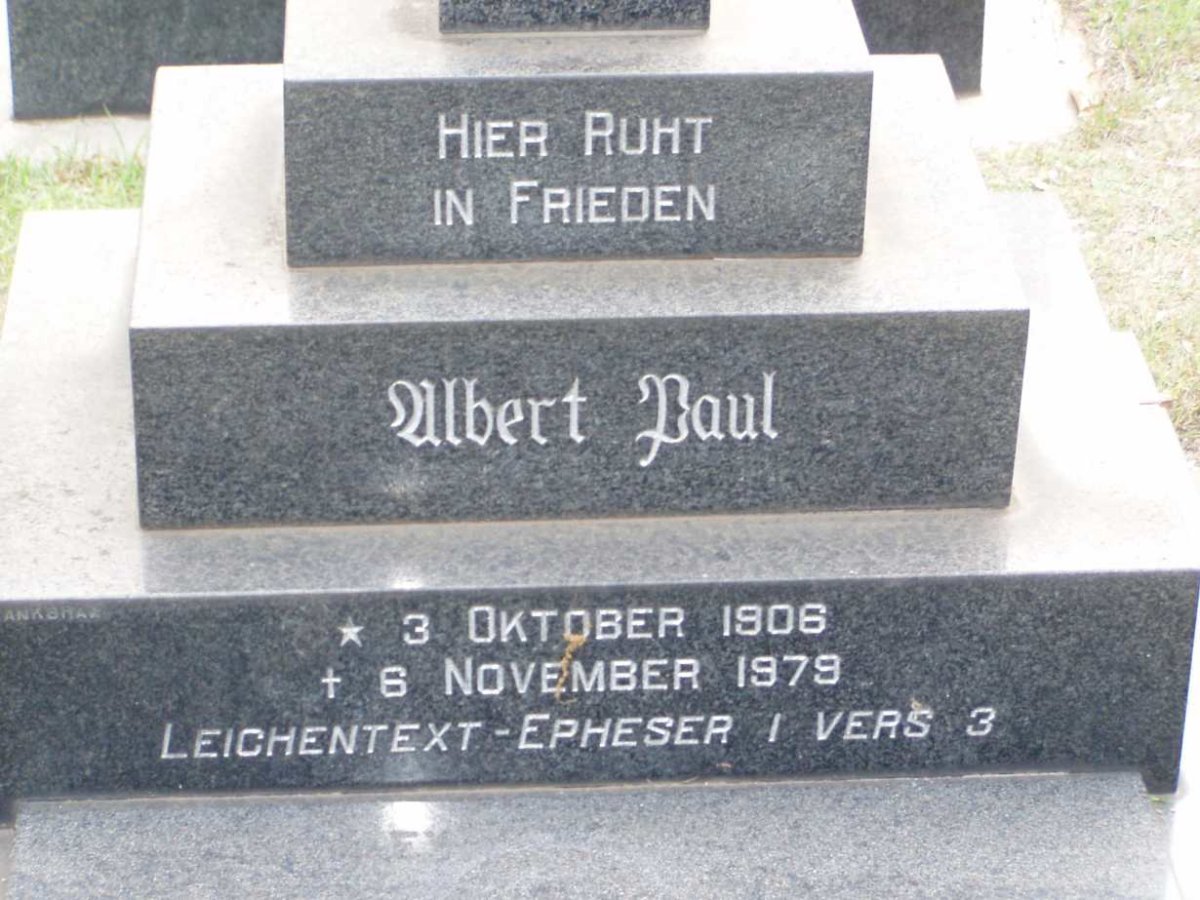 PAUL H.J. Albert 1906-1979