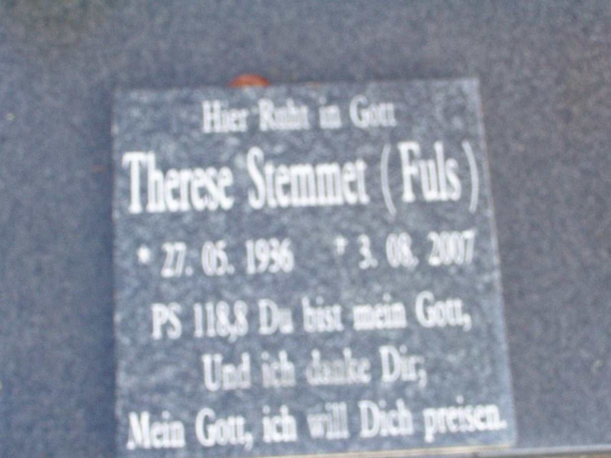 STEMMET Therese nee FULS 1936-2007