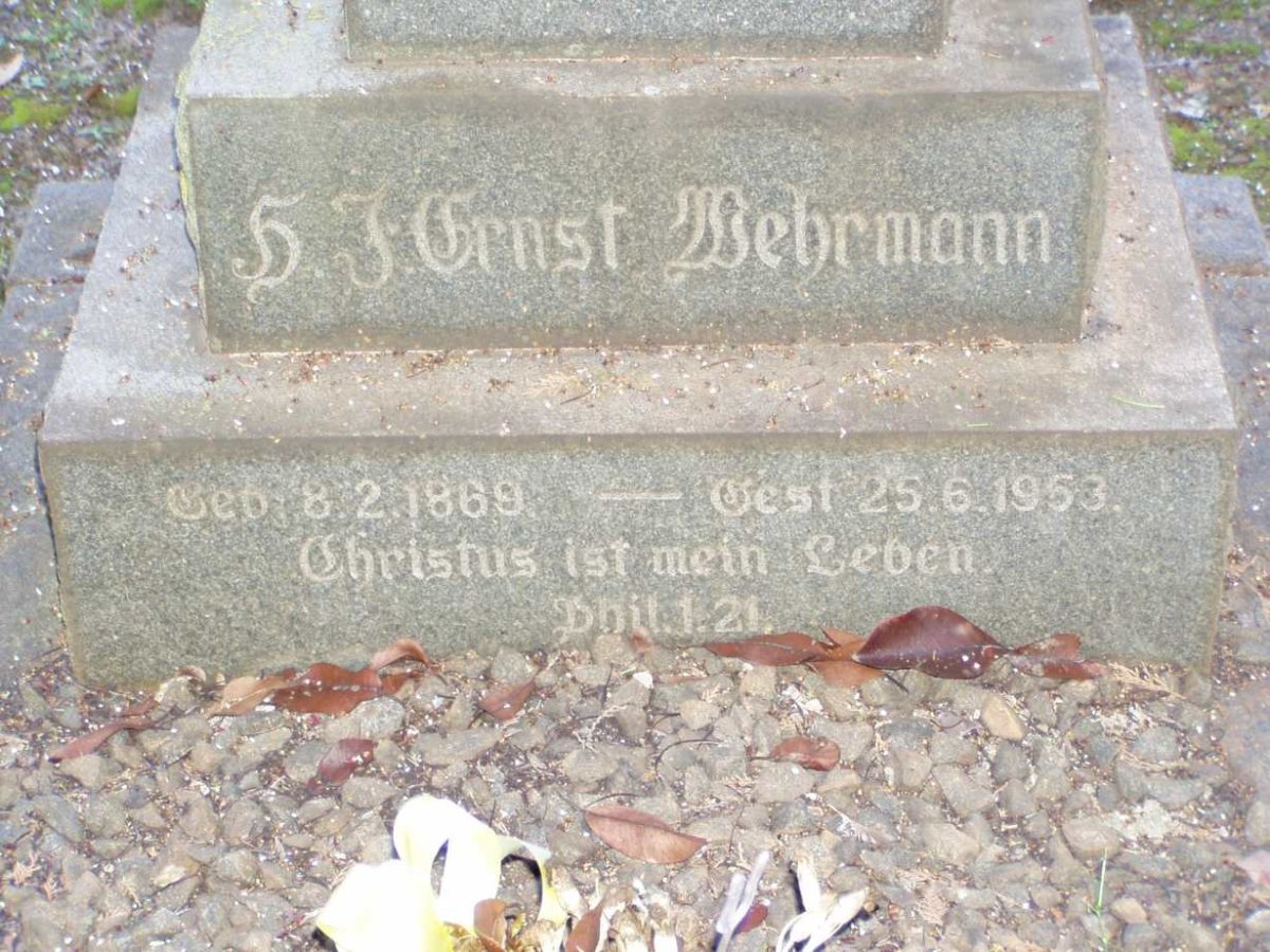 WEHRMANN H.F. Ernst 1869-1953