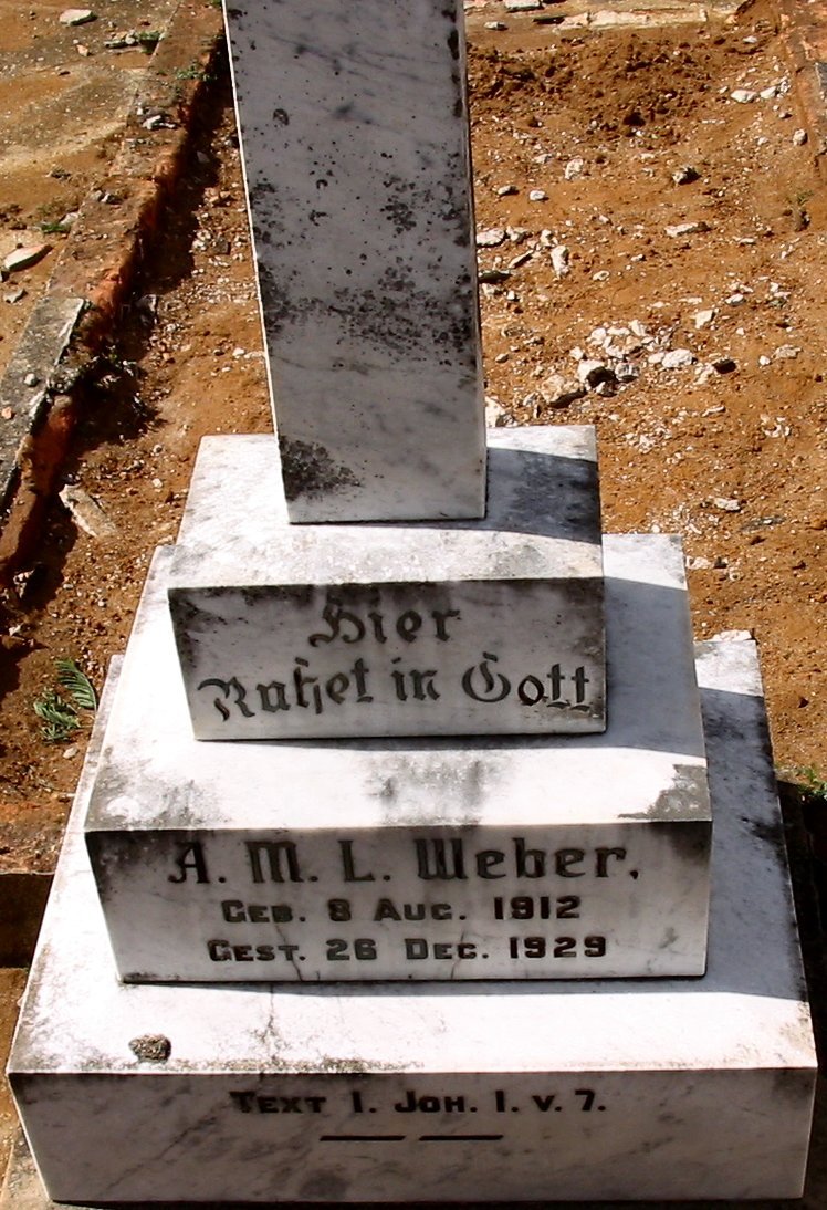 WEBER A.M.L. 1912-1929