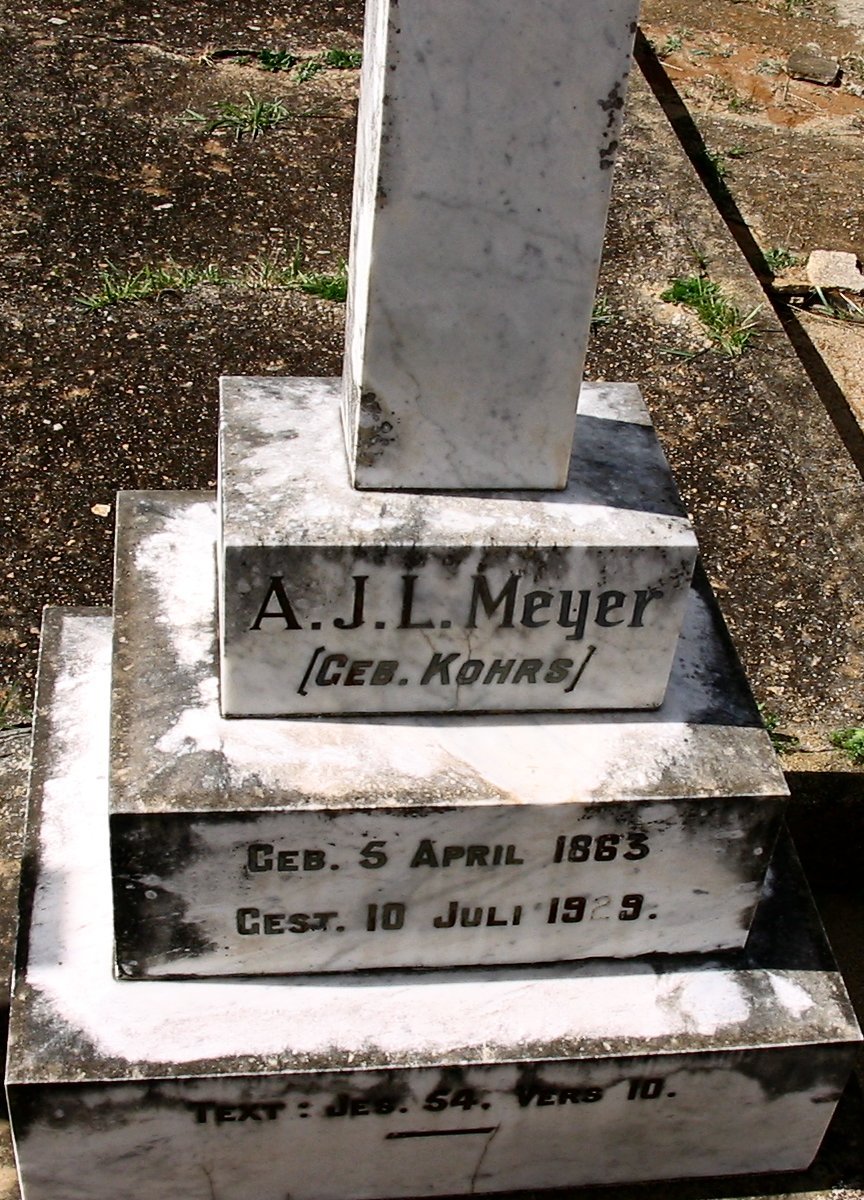 MEYER A.J.L. nee KOHRS 1863-1929