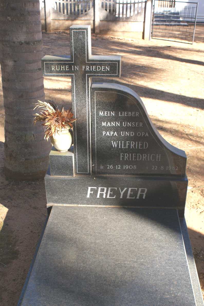 FREYER Wilfried Friedrich 1908-1982