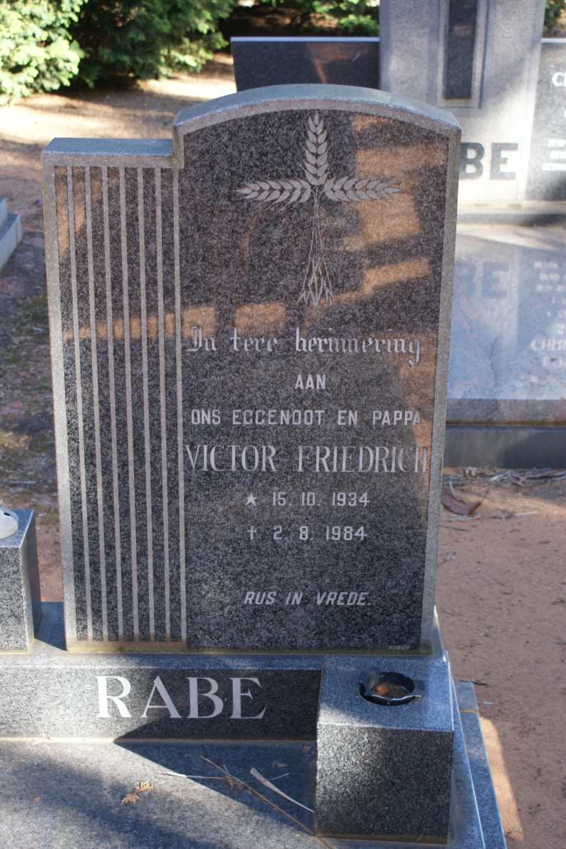 RABE Victor Friedrich 1934-1984