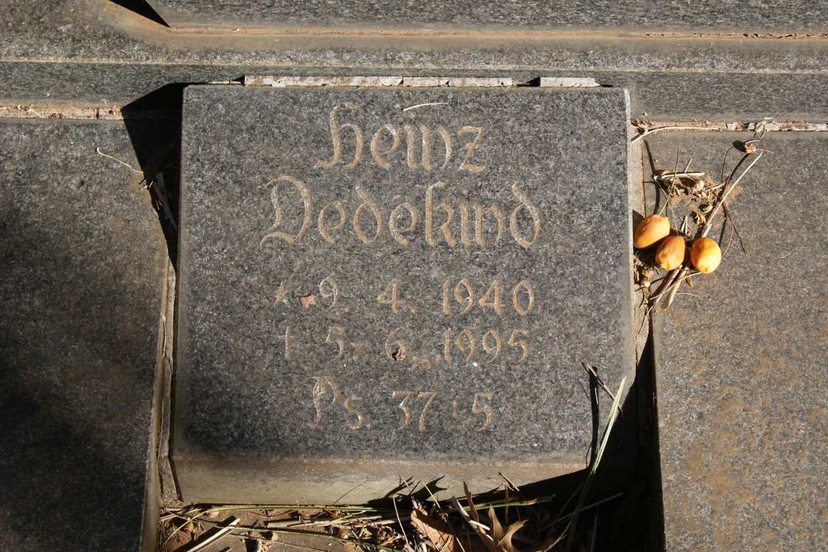 DEDEKIND Heinz 1940-1995