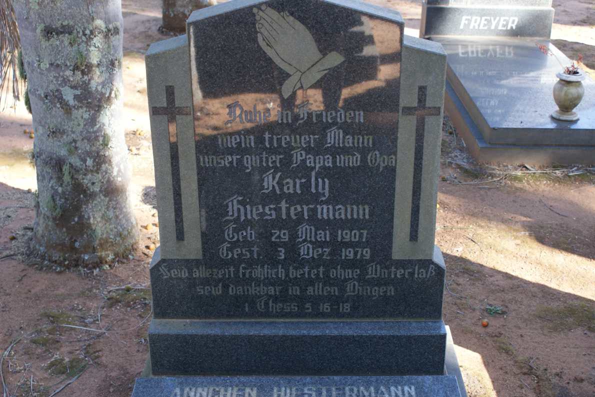 HIESTERMANN Karly 1907-1979 :: HIESTERMANN Annchen 1912-2003