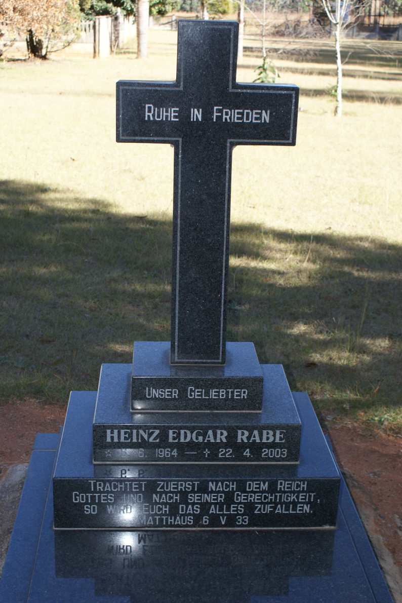 RABE Heinz Edgar 1964-2003