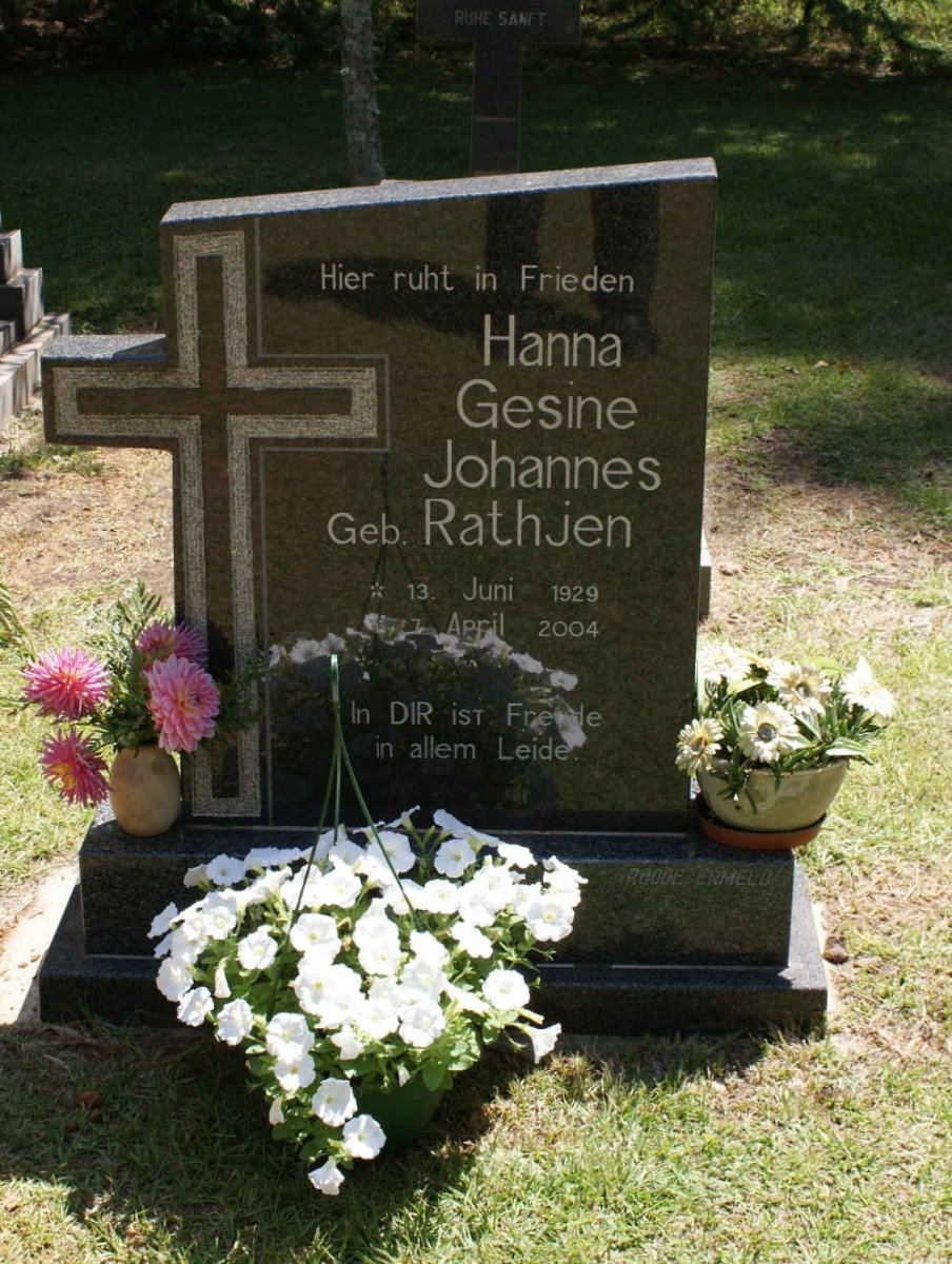 JOHANNES Hanna Gesine nee RATHJEN 1929-2004