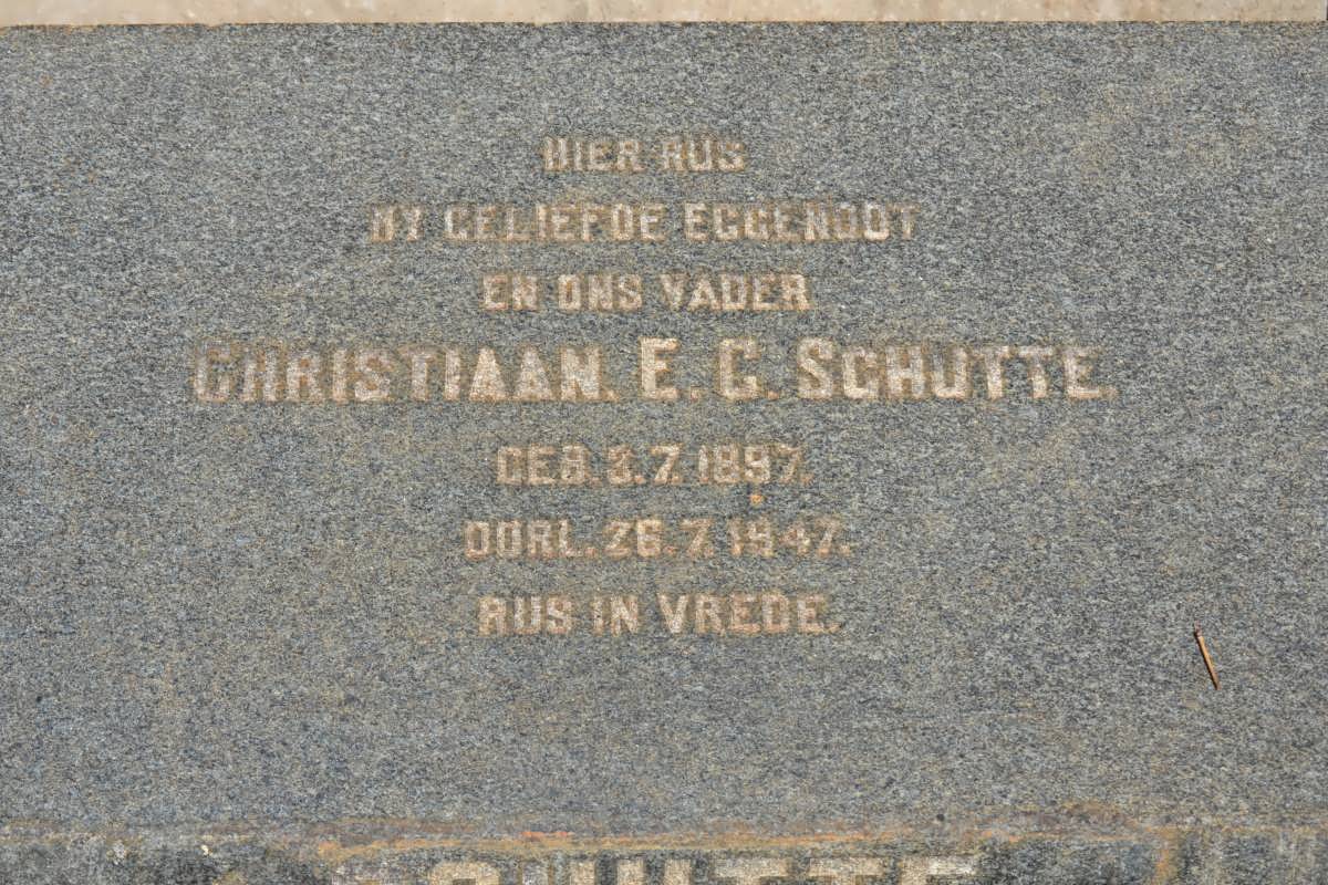 SCHUTTE Christiaan E.G. 1897-1947