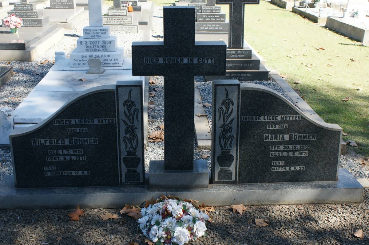 BÖHMER Wilfried 1901-1971 &amp; Maria 1912-1971