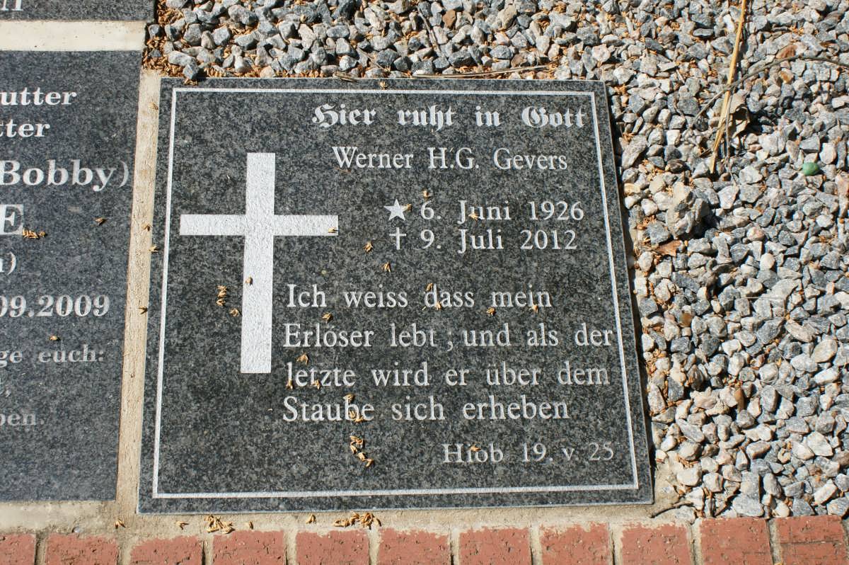 GEVERS Werner H.G. 1926-2012