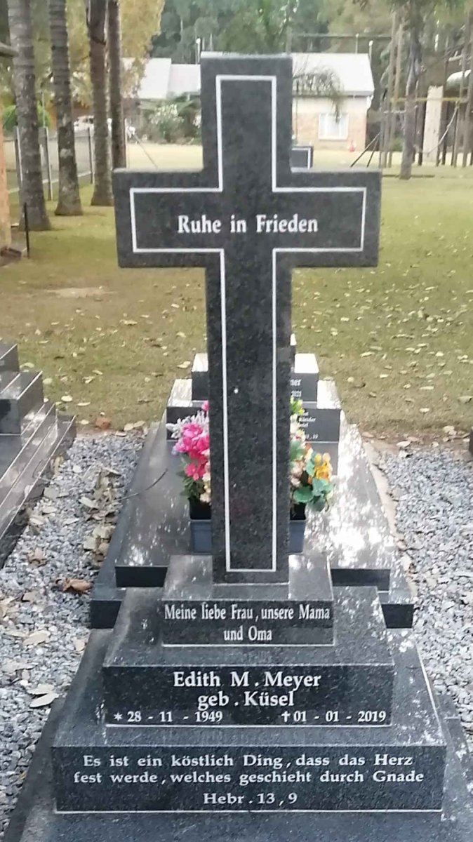 MEYER Edith M. nee KÜSEL 1949-2019