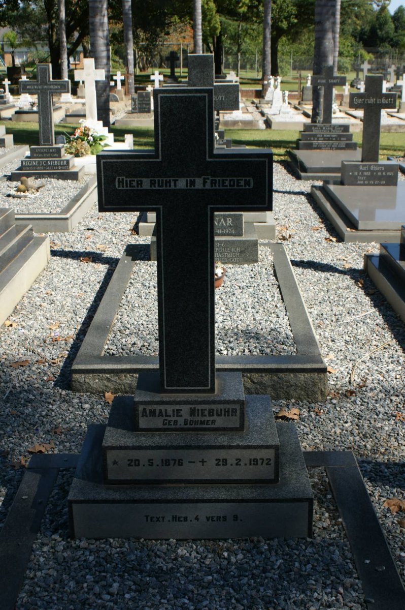 NIEBUHR Amalie nee BÖHMER 1878-1972