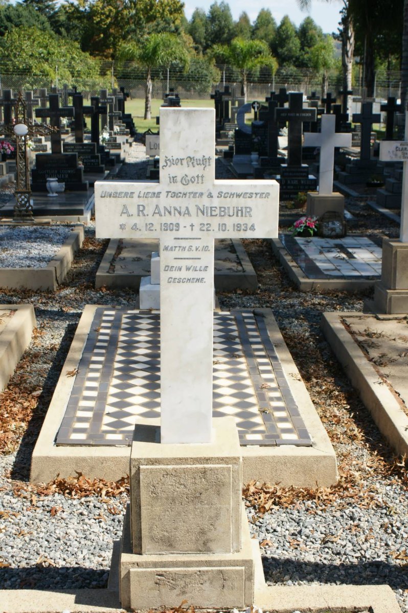 NIEBUHR A.R. Anna 1909-1934