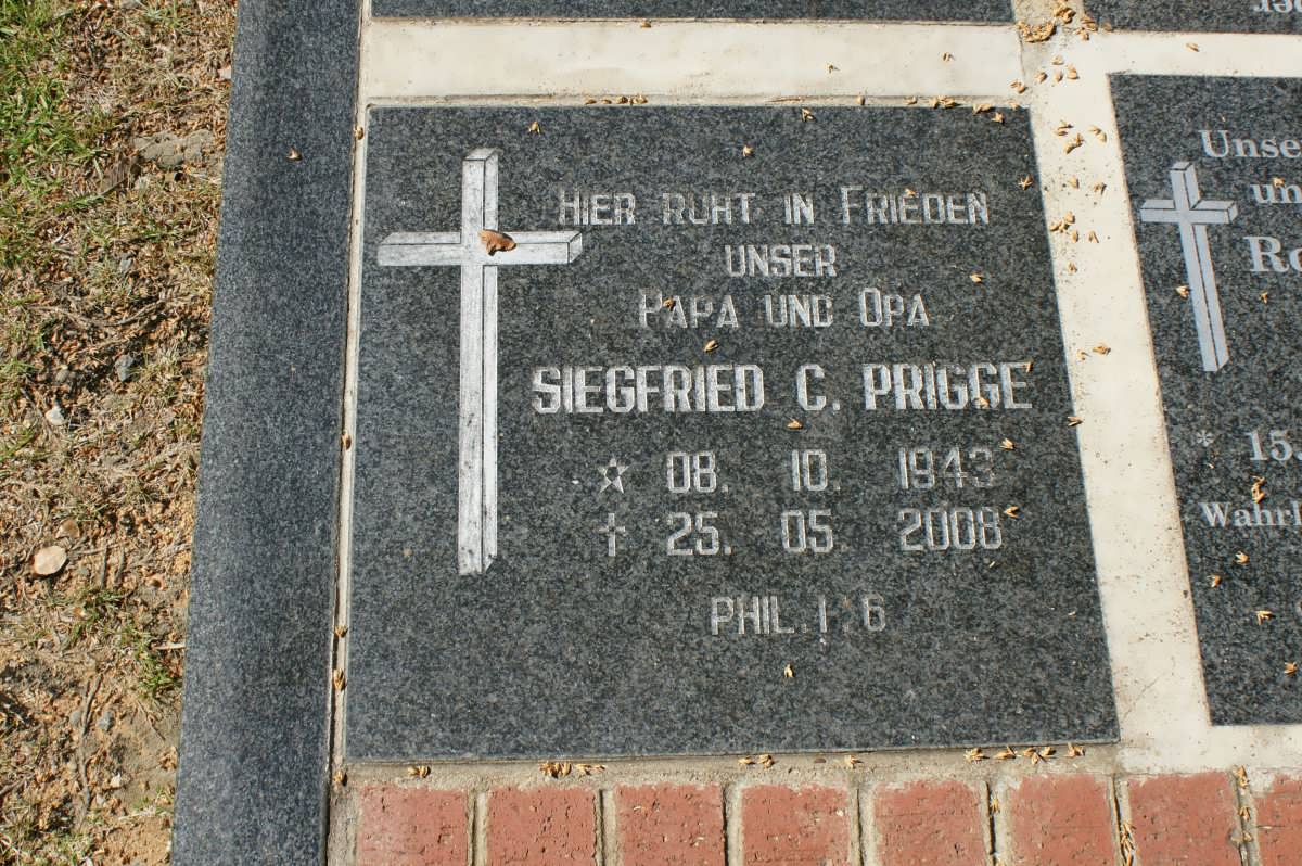 PRIGGE Siegfried C. 1943-2008